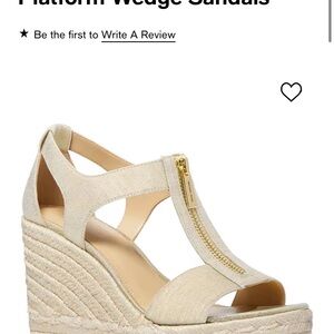 Michael Kors espadrille platform wedges.